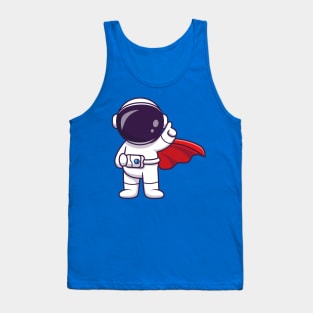 Cute Astronaut Super Hero Cartoon Tank Top